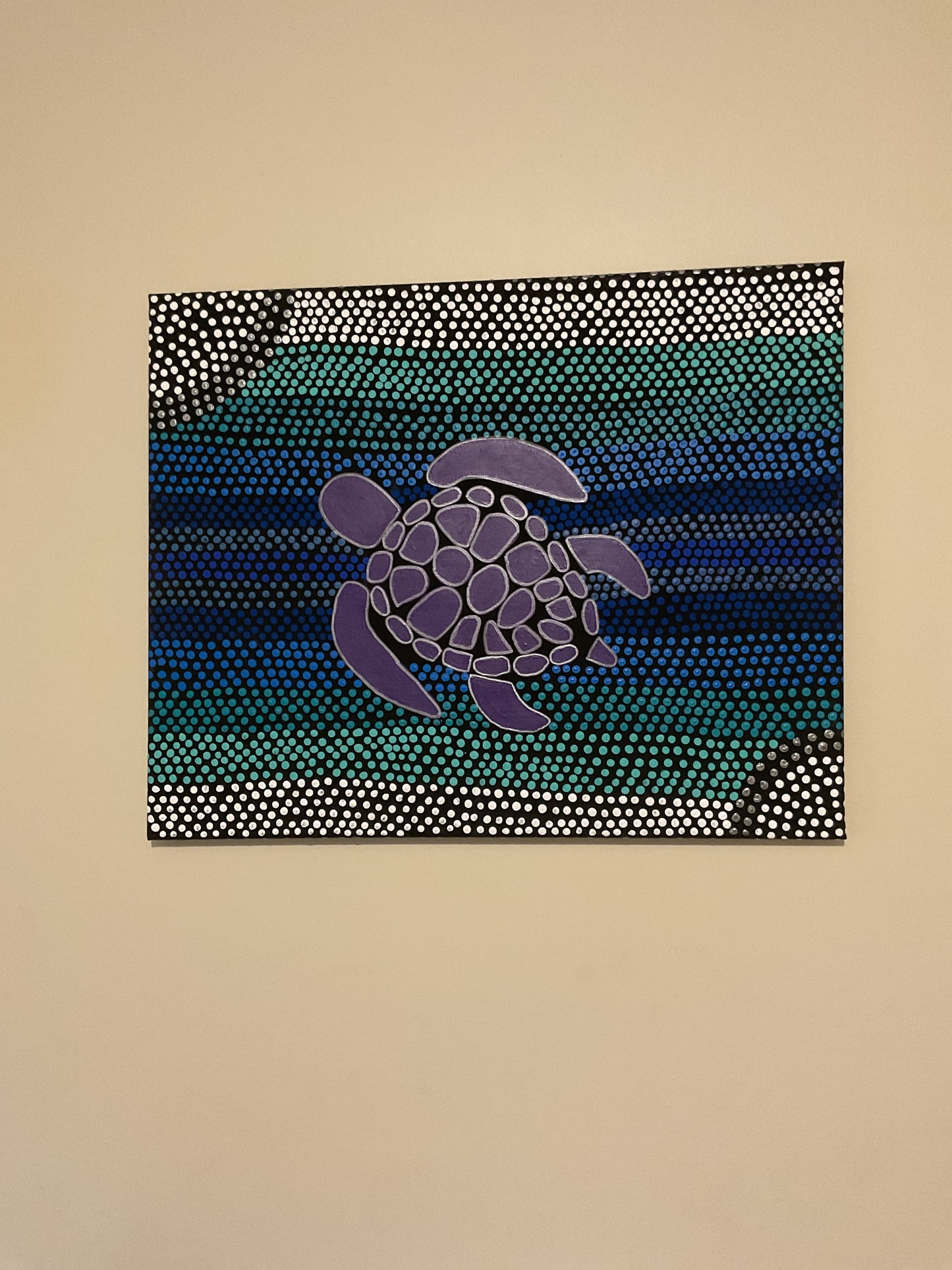 PURPLE TRUTLE WALL ART
